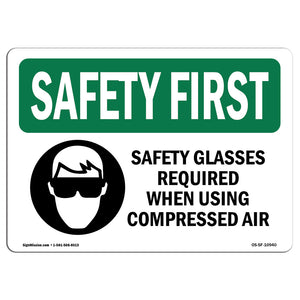 Safety Glasses Required When With Symbol