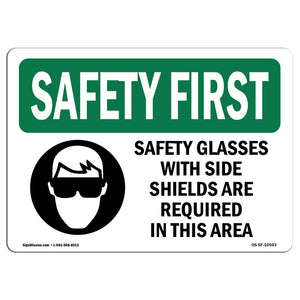 Safety Glasses With Side Shields With Symbol