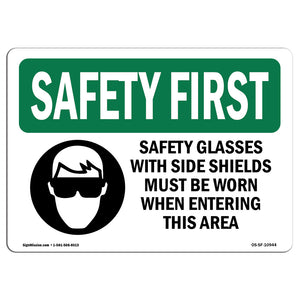 Safety Glasses With Side Shields With Symbol