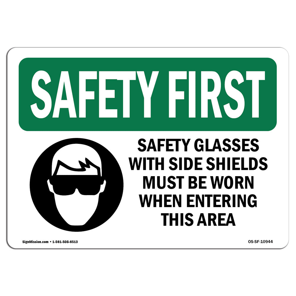 Safety Glasses With Side Shields With Symbol