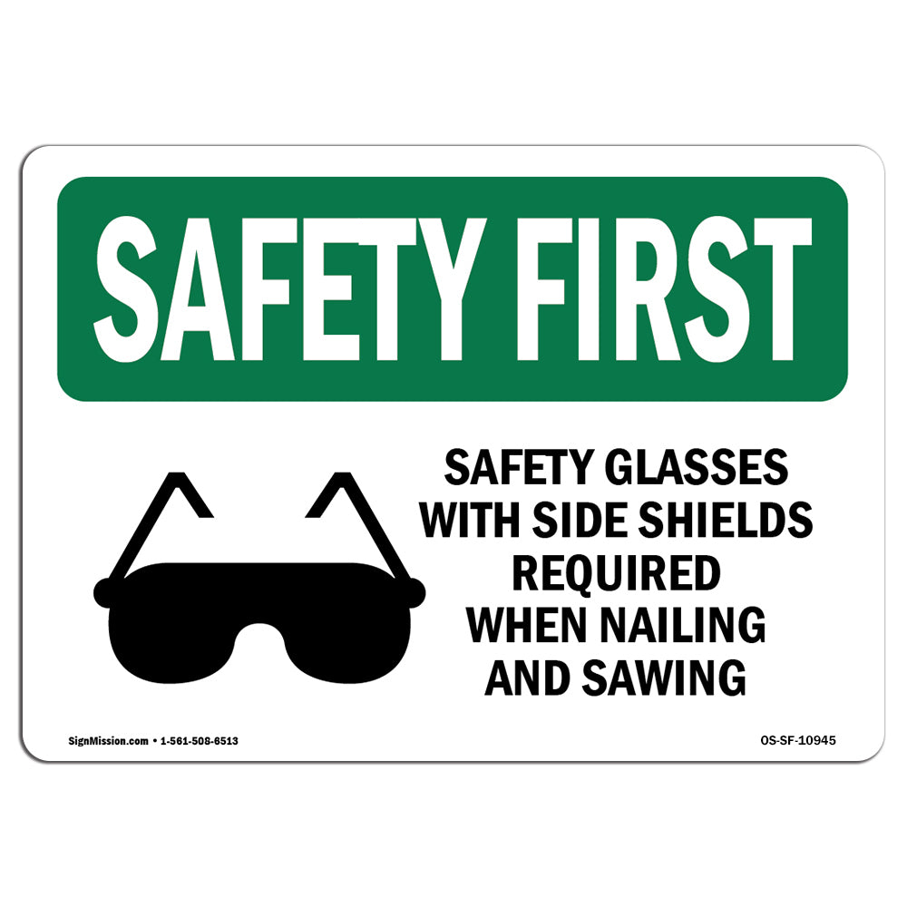 Safety Glasses With Side Shields With Symbol