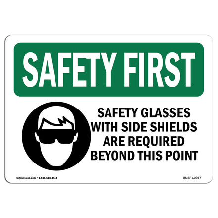 Safety Glasses With Side Shields With Symbol