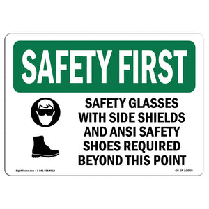 Safety Glasses With Side Shields With Symbol