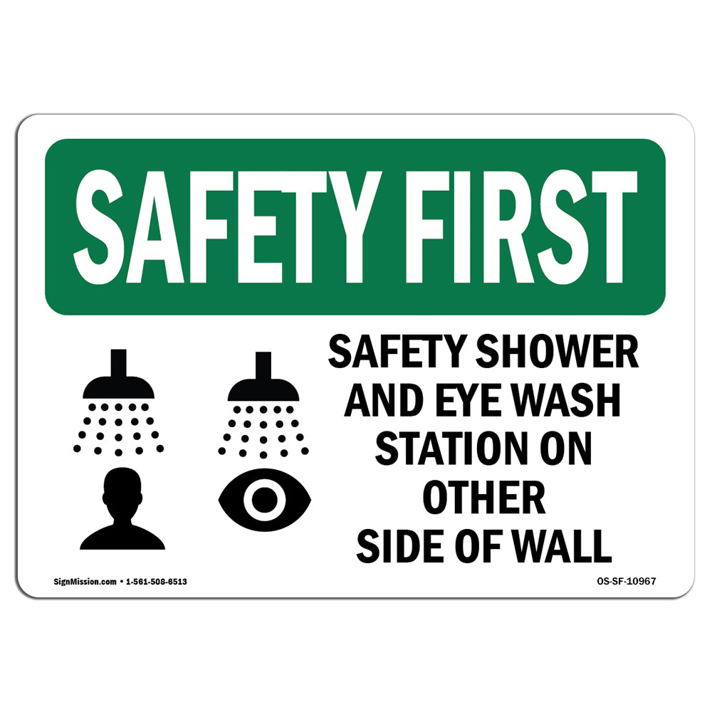 Safety Shower And Eye Wash Station With Symbol