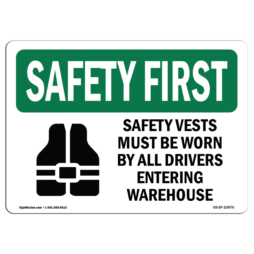 Safety Vests Must Be Worn By With Symbol