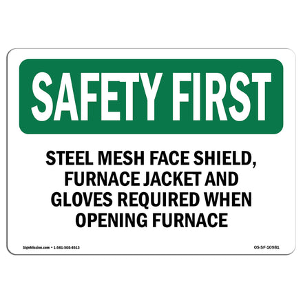 Steel Mesh Face Shield, Furnace