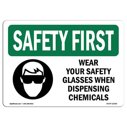 Wear Your Safety Glasses When With Symbol