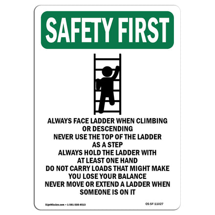 Always Face Ladder Safety Bilingual