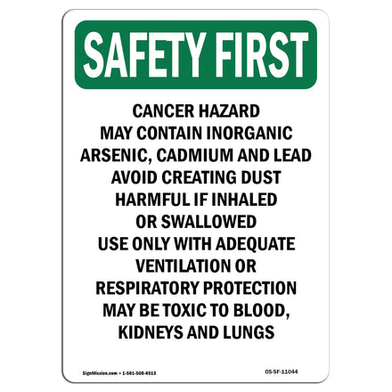 Cancer Hazard May Contain Inorganic Arsenic,