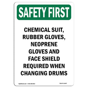 Chemical Suit, Rubber Gloves, Neoprene Gloves