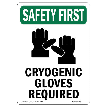 Cryogenic Gloves Required With Symbol