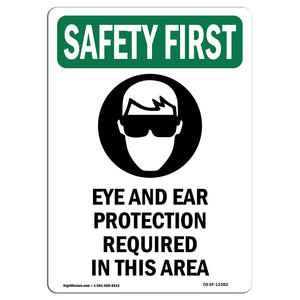 Eye And Ear Protection Required With Symbol