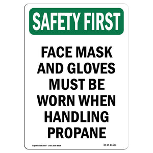 Face Mask And Gloves Must Be Worn When Handling