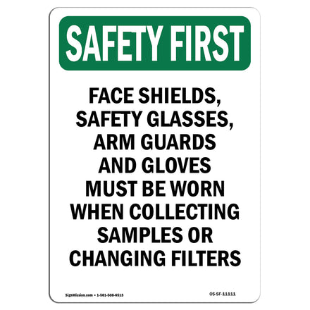 Face Shields, Safety Glasses, Arm Guards