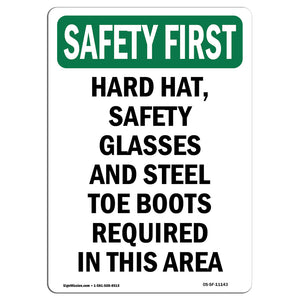 Hard Hat, Safety Glasses And Steel Toe Boots