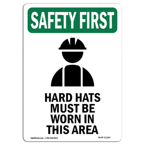 Hard Hats Must Be Worn In This Area With Symbol