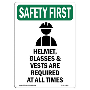 Helmet, Glasses & Vests Are With Symbol