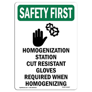 Homogenization Station Cut Resistant With Symbol