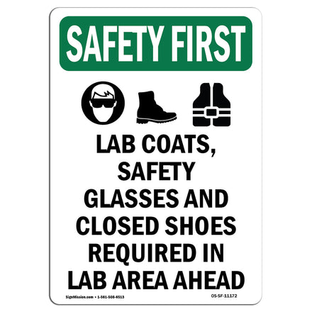 Lab Coats, Safety Glasses And With Symbol