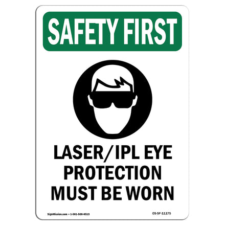 Laser Ipl Eye Protection Must Be Worn With Symbol