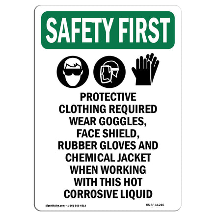 Protective Clothing Required With Symbol