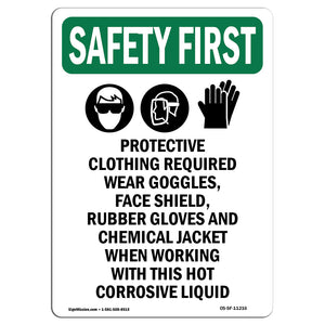 Protective Clothing Required With Symbol