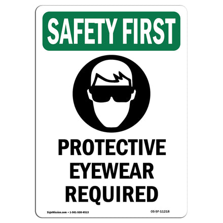 Protective Eyewear Required With Symbol