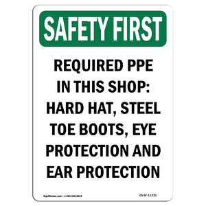 Required PPE In This Shop Hard