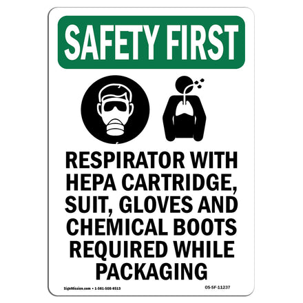 Respirator With Hepa Cartridge, With Symbol