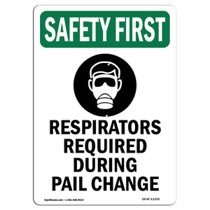 Respirators Required During With Symbol