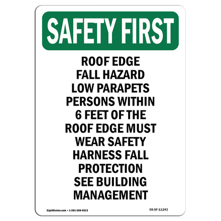 Roof Edge Fall Hazard Low Parapets