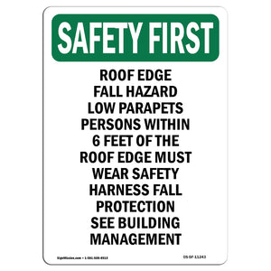 Roof Edge Fall Hazard Low Parapets