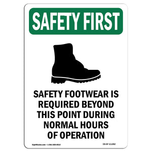 Safety Footwear Is Required With Symbol