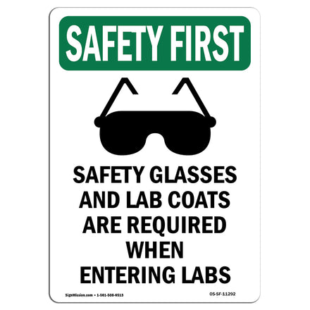 Safety Glasses And Lab Coats With Symbol