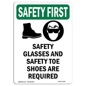 Safety Glasses And Safety Toe With Symbol