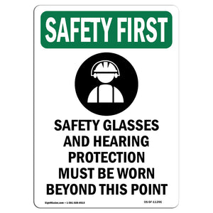 Safety Glasses And Hearing Protection With Symbol