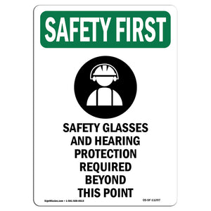 Safety Glasses And Hearing Protection With Symbol