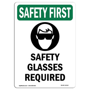 Safety Glasses Required With Symbol