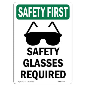 Safety Glasses Required With Symbol