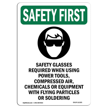 Safety Glasses Required When With Symbol