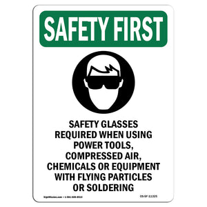 Safety Glasses Required When With Symbol