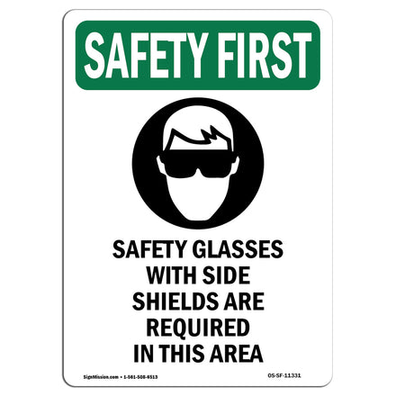 Safety Glasses With Side Shields With Symbol