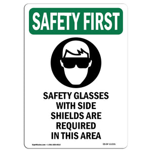 Safety Glasses With Side Shields With Symbol