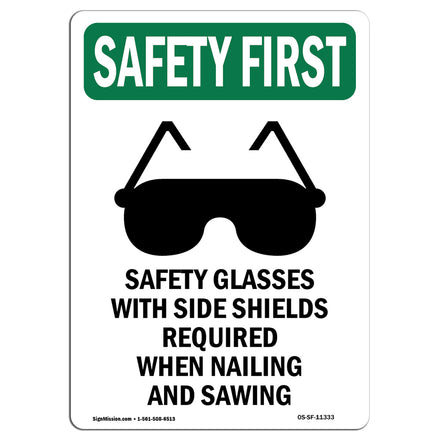 Safety Glasses With Side Shields With Symbol