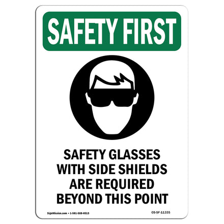 Safety Glasses With Side Shields With Symbol