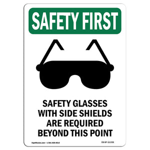 Safety Glasses With Side Shields With Symbol