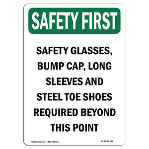 Safety Glasses, Bump Cap, Long