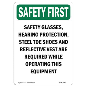 Safety Glasses, Hearing Protection,