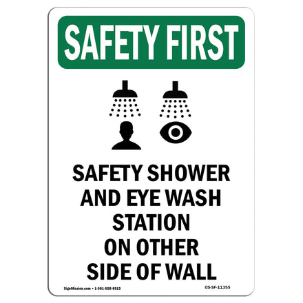 Safety Shower And Eye Wash Station With Symbol