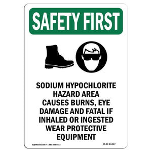 Sodium Hypochlorite Hazard Area With Symbol